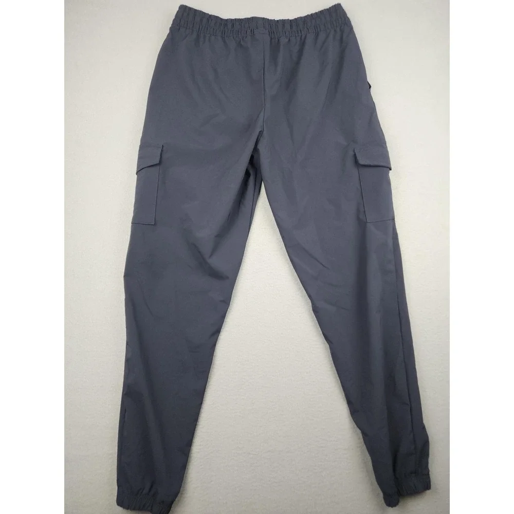 LEG3ND Jogger Pants Mens Large Blue Stretch Cargo Zip Pocket Lightweight Gym